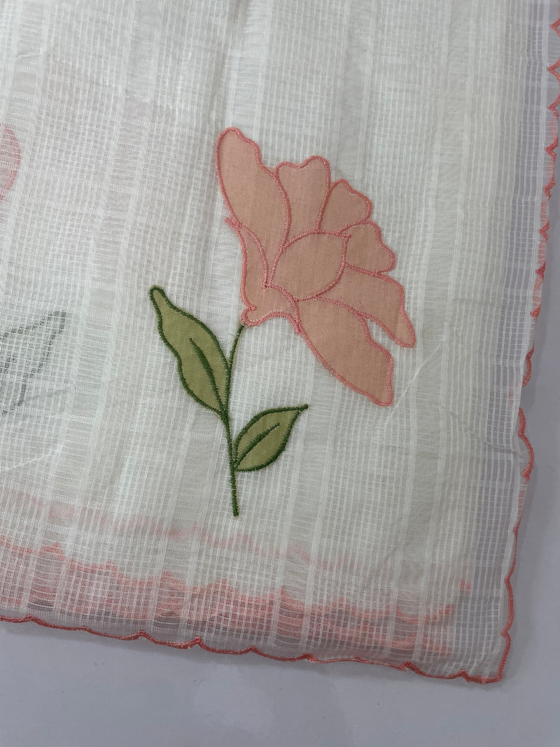 Kota silk cotton saree with applique work MS81789