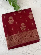 Semi banarasi saree with zari buttas - MBS6754
