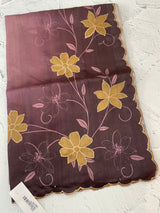 Semi soft tussar appliqué work saree MTS6589
