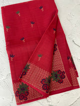 Netkota embriodery saree MS1456 DarkRed