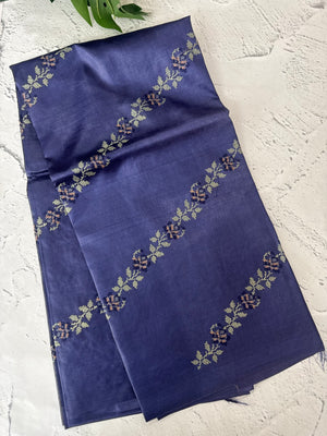 Pure desi tussar silk saree with embroidery- MTSS659