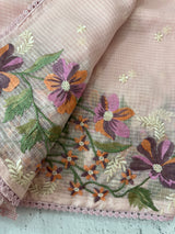 Silky kota saree with embriodery MSK4556- PastelPink