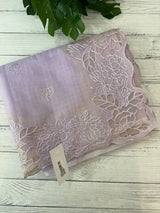 Soft kota silk saree with applique work MS85432 Pale Lavender