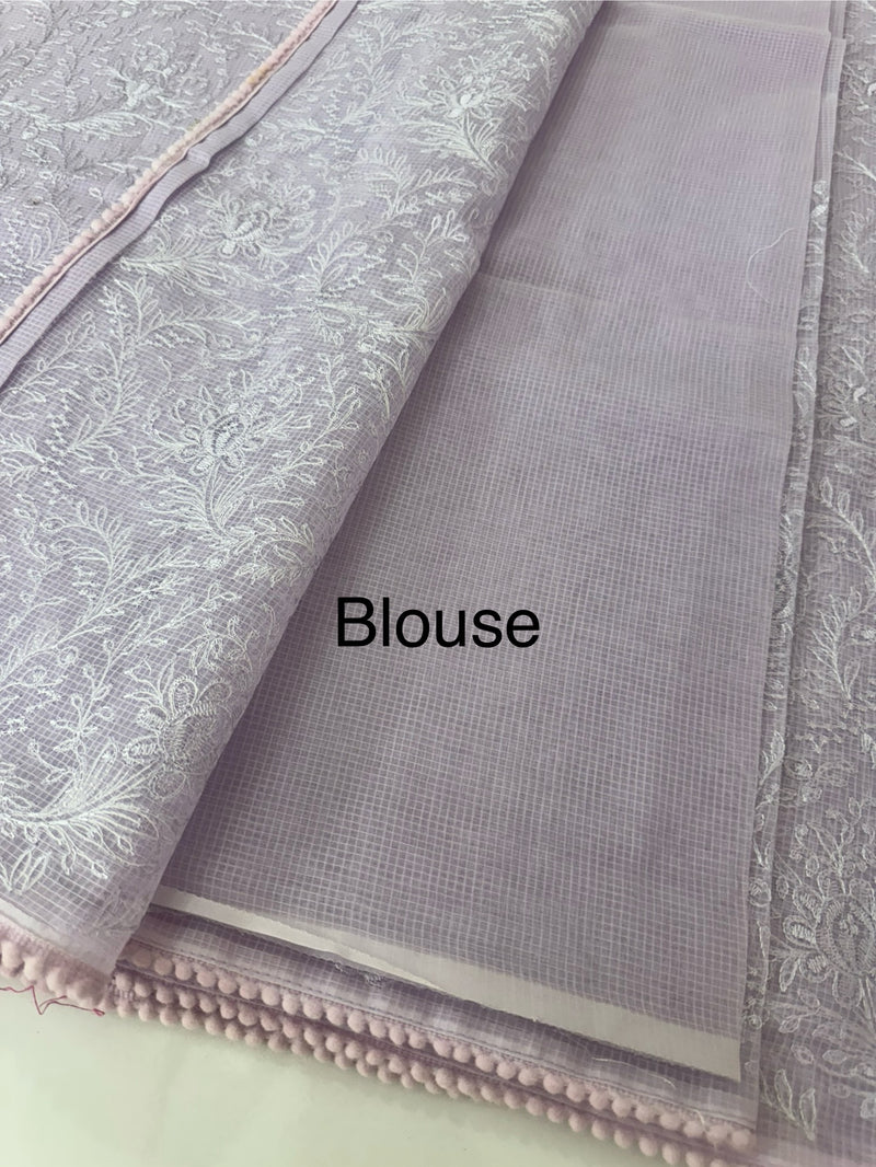 NetKota thread work saree MS22100- Lavender