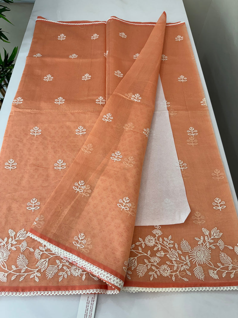 Kota Supernet embroidery saree SRENNEY