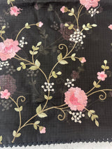 Kota saree with embroidery MS14954 - JetBlack