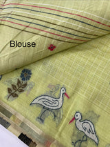 Jamdani silk Cotton Saree with thread work  MSJ790