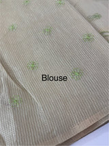 Tissue silk saree with applique work MTSS987