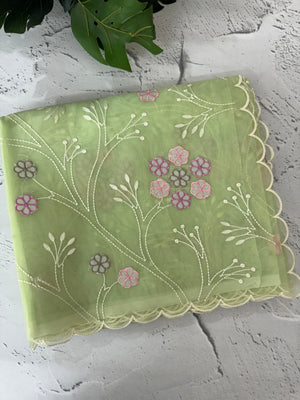 Viscose organza saree with thread work - MSH274