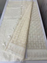 Fancy Net saree with thread work MSH271 - Ivory 3