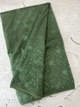 Glass tissue organza saree with embroidery MSF121 (1) JadeGreen