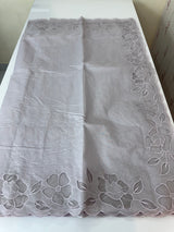 Mul chanderi saree with applique borders MSH111- DuskyLavender