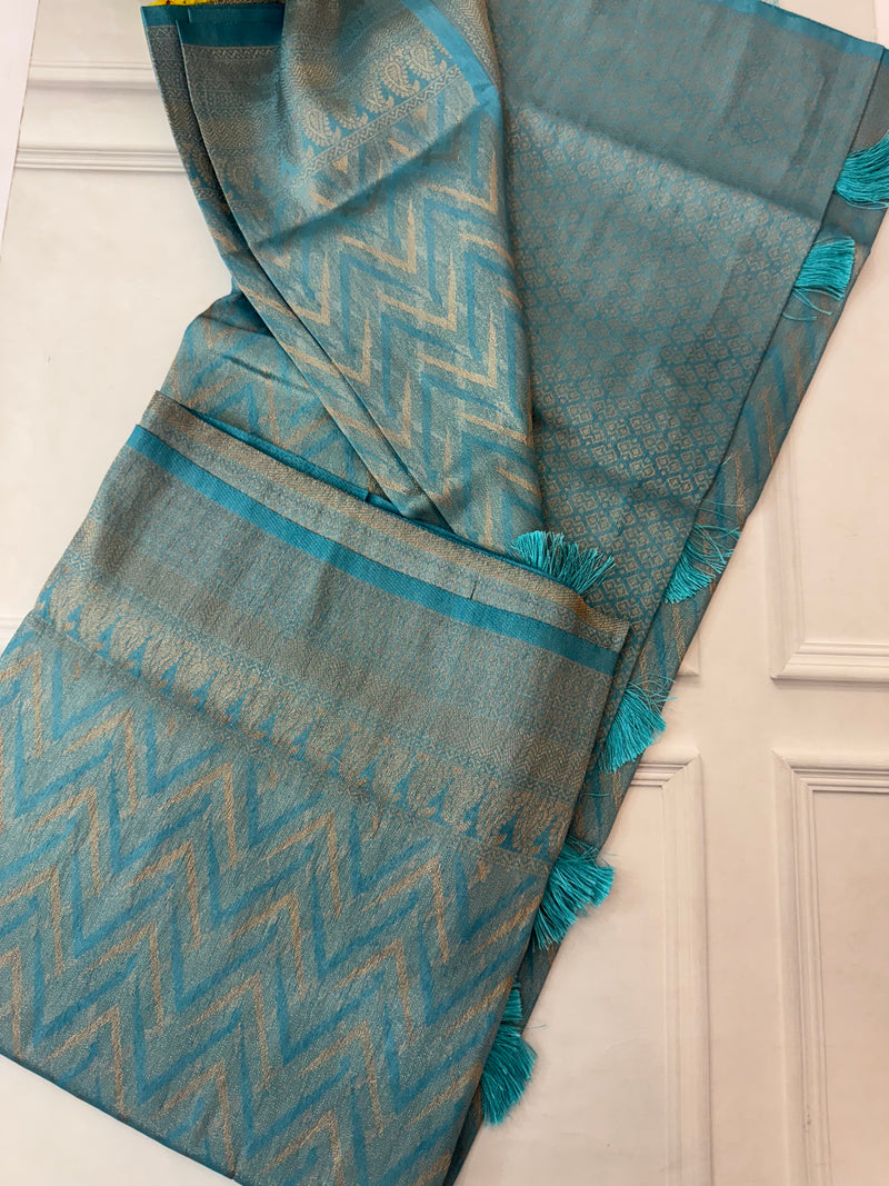 Banarasi soft silk saree MKSS1453 LightBlue