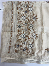 Kanta Handstitched Blended tussar silk saree MS90543