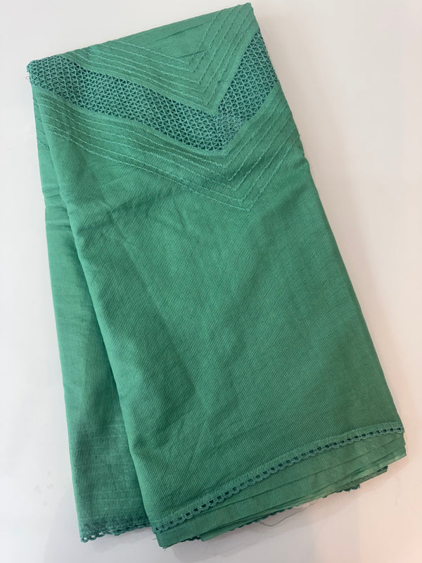 Supernet saree with crochet work and lace border MCJ5433 (V shape Crochet)