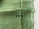 Dual tone Crush silk Organza Applique work saree MS14567- JadeGreen
