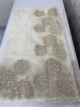 Premium Organza saree with tissue appliqué work - MMG123