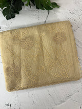 Tissue Silk applique work saree MSH120 Ivory