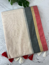 Onam special Semi silk saree with blouse- MSF567 (2)