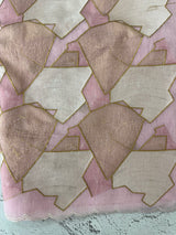 Jute Linen saree with zari & thread work MSH206 Pink