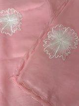 Crush Organza saree with applique work MBS677 PeachPink