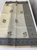 Semi silk saree with embroidery MSS456