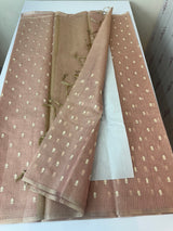 Tissue Silk embriodery saree MS49888- PeachPink