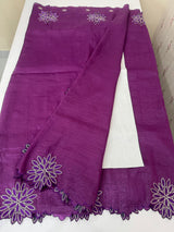 Crush Organza saree MSK5463- DeepViolet