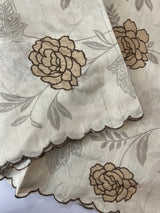 Semi tussar appliqué work saree MTS6589