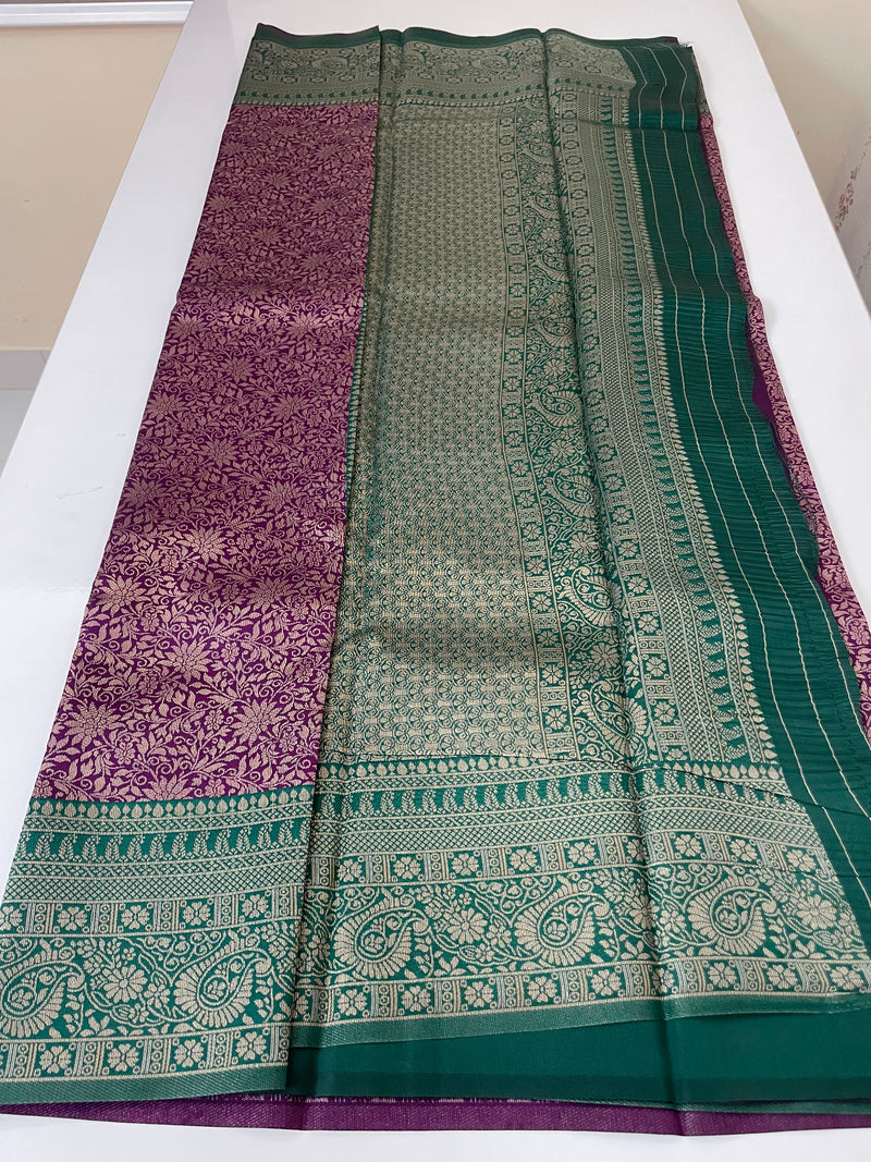 Brocade semi silk saree MS67443