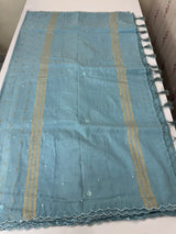 Fancy Chanderi silk saree with blouse MFC213