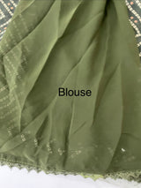 Bandhani georgette saree with mirror work MMB379