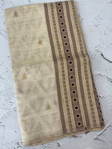 Semi chanderi tussar saree with brocade pallu and blouse MKT891 - Purple