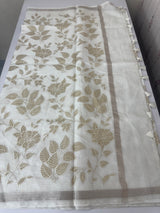 Kota silk saree with applique work  MSK4498 - White