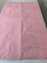 Mul chanderi saree with applique borders MSH112 Pink