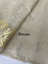 Blended tissue tussar saree with embriodery - MSH209