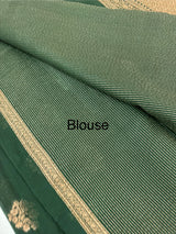 Semi banarasi saree with zari buttas - MBS6754
