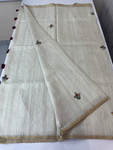 Handworked Blended tussar silk saree MS90543