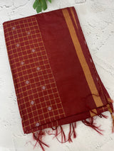 Bhagalpuri Semi tussar saree MS896 - Maroon
