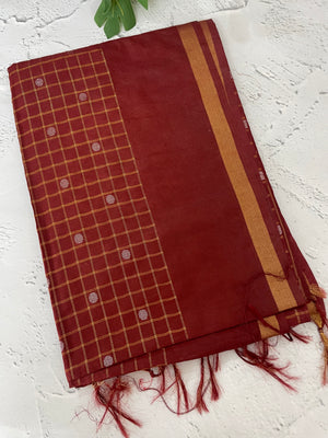 Bhagalpuri Semi tussar saree MS896 - Maroon