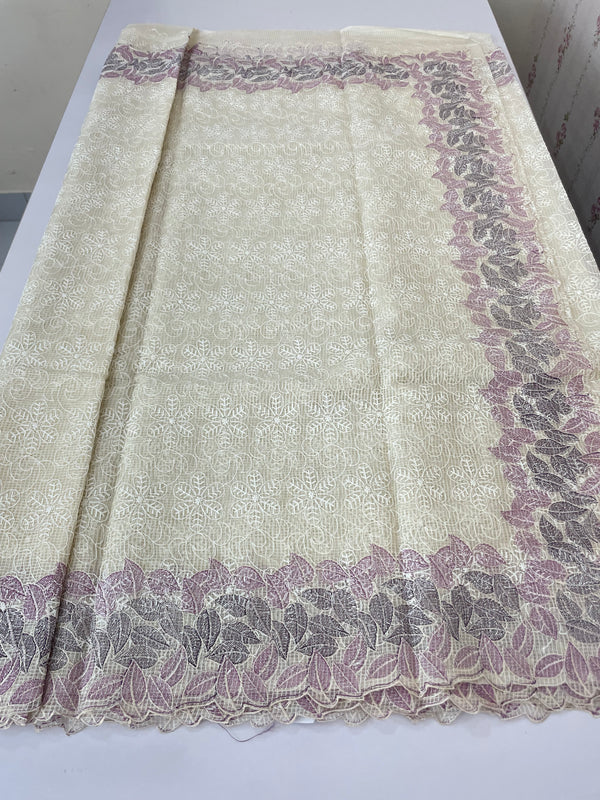 Phulkari NetKota embroidery saree - MSH987