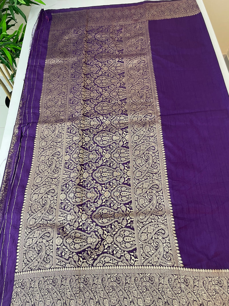 Blended tussar silk saree with Banarasi border FBTW3026