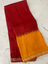 Chiffon georgette saree with crochet work - MS7633