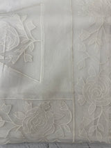 Viscose Organza saree with applique work-MSH101 White