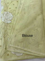 Soft Kota Chanderi saree with applique work MSH223