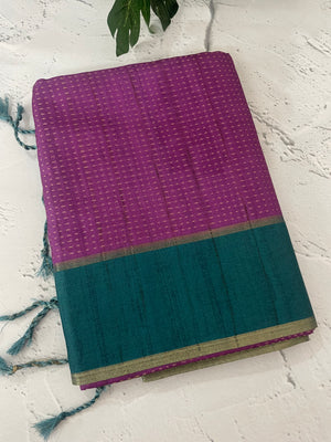 Semi silk saree with zari weaving  MSG6161