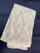Semi organza saree  MOS8544 White