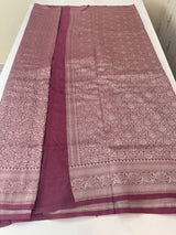 Banarasi semi katan saree in silver zari SHSNRIC