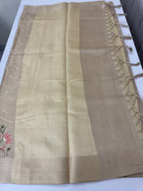 Tissue silk saree with embroidery MSH235