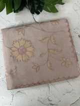 Soft Pashmina saree with organza Applique work MSH253